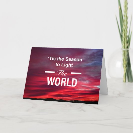 Light the World Sunrise Christmas Card シーズンカード (正面)