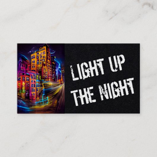 Light Up the Night 1 – 鮮明な名刺 名刺 (正面)