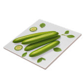 Light Vegetable Cucumber Floral Pattern タイル (側面)