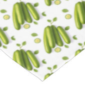 Light Vegetable Cucumber Floral Pattern テーブルクロス (アングル)