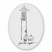 Light Vinylシールを見つける シール (正面)