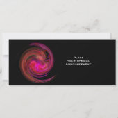 LIGHT VORTEX明るいピンクの赤い紫の紫の黒 招待状 (裏面)