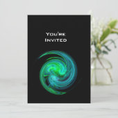LIGHT VORTEX明るい青の緑の黒 招待状 (スタンド正面)