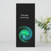 LIGHT VORTEX明るい青の緑の黒 招待状 (スタンド正面)