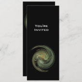 LIGHT VORTEX明るい黄色の白い灰色の黒 招待状 (正面/裏面)
