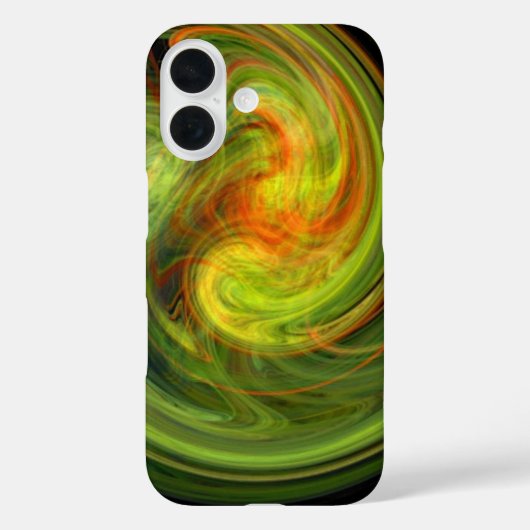 LIGHT VORTEX黄色オ鮮やかレンジフラクタル波 Case-Mate iPhoneケース (裏面)