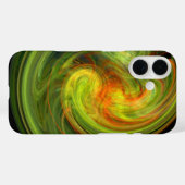 LIGHT VORTEX黄色オ鮮やかレンジフラクタル波 Case-Mate iPhoneケース (裏面 (横))