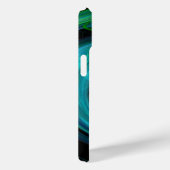 LIGHT VORTEX、抽象芸術ブルーグリーンフラクタル波 Case-Mate iPhoneケース (裏面 / 右)
