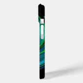 LIGHT VORTEX、抽象芸術ブルーグリーンフラクタル波 Case-Mate iPhoneケース (裏面 / 左)