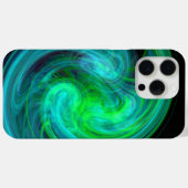 LIGHT VORTEX、抽象芸術ブルーグリーンフラクタル波 Case-Mate iPhoneケース (裏面 (横))