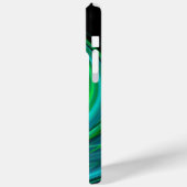 LIGHT VORTEX、抽象芸術ブルーグリーンフラクタル波 Case-Mate iPhoneケース (裏面 / 左)