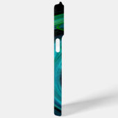 LIGHT VORTEX、抽象芸術ブルーグリーンフラクタル波 Case-Mate iPhoneケース (裏面 / 右)