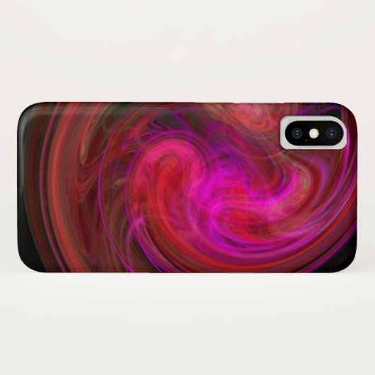 LIGHT VORTEX、赤鮮やか色 Case-Mate iPhoneケース (裏面(横))