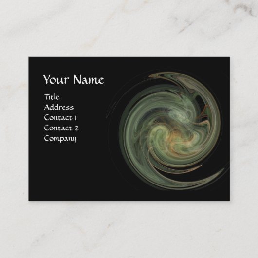 LIGHT VORTEX、黒鮮やか灰色 名刺 (正面)