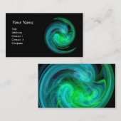 LIGHT VORTEX、黒鮮やか緑の黄色の青 名刺 (正面/裏面)