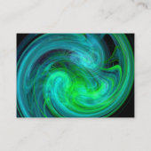 LIGHT VORTEX、黒鮮やか色の緑の白 名刺 (裏面)