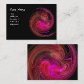 LIGHT VORTEX，黒鮮やか赤ピンク紫ブラウン 名刺 (正面/裏面)