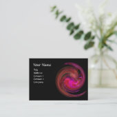 LIGHT VORTEX，黒鮮やか赤ピンク紫ブラウン 名刺 (スタンド正面)