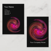 LIGHT VORTEX、黒鮮やか赤紫バイオレット 名刺 (正面/裏面)