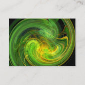 LIGHT VORTEX、黒鮮やか黄の緑の白 名刺 (裏面)