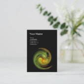 LIGHT VORTEX、黒鮮やか黄色の緑オレンジ 名刺 (スタンド正面)