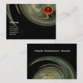 LIGHT VORTEX RUBY – 灰色の白い黄色の黒の赤 名刺 (正面/裏面)