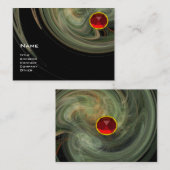 LIGHT VORTEX RUBY – 黄色の灰色の白い黒の赤 名刺 (正面/裏面)