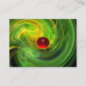 LIGHT VORTEX RUBY – 黄色オレンジ色の緑の黒い赤 名刺 (裏面)