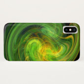 LIGHT VORTEX / Yellow 鮮やか Green抽象芸術 Case-Mate iPhoneケース (裏面(横))