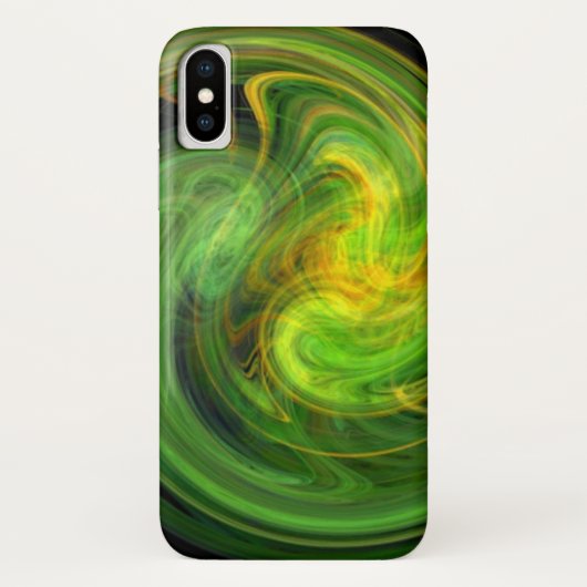 LIGHT VORTEX / Yellow 鮮やか Green抽象芸術 Case-Mate iPhoneケース (裏面)
