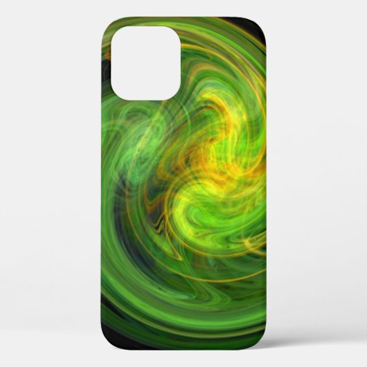 LIGHT VORTEX / Yellow 鮮やか Green抽象芸術 Case-Mate iPhoneケース (裏面)