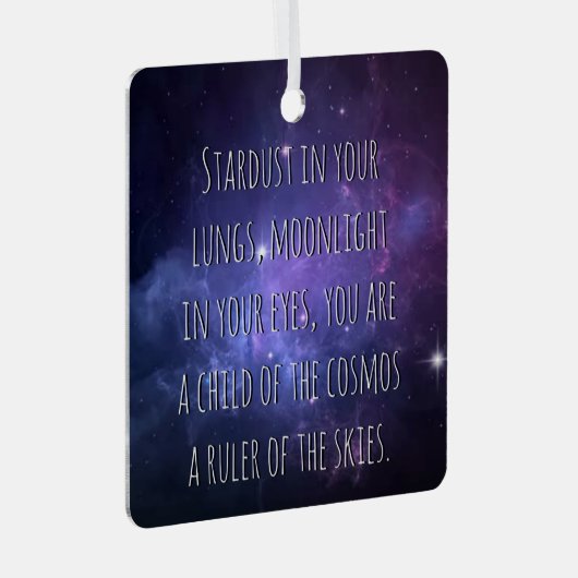 Light Warrior Cosmos Poem メタルオーナメント (正面右)