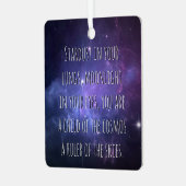 Light Warrior Cosmos Poem メタルオーナメント (正面左)