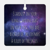 Light Warrior Cosmos Poem メタルオーナメント (正面)