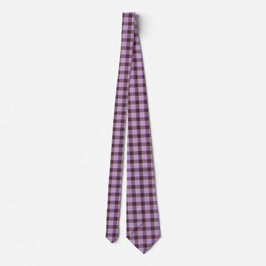 Light Wisteria and Livid Brown Plaid Neck Tie ネクタイ (裏面)