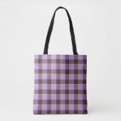 Light Wisteria and Livid Brown Plaid Purple トートバッグ (正面)