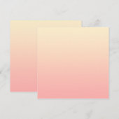 Light Yellow and Pink Gradient サンキューカード (正面/裏面)