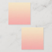 Light Yellow and Pink Gradient スクエア名刺 (正面/裏面)