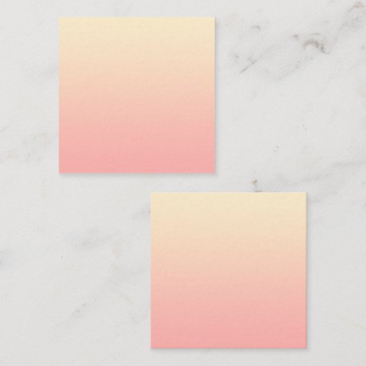 Light Yellow and Pink Gradient スクエア名刺 (正面/裏面)