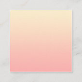 Light Yellow and Pink Gradient スクエア名刺 (裏面)