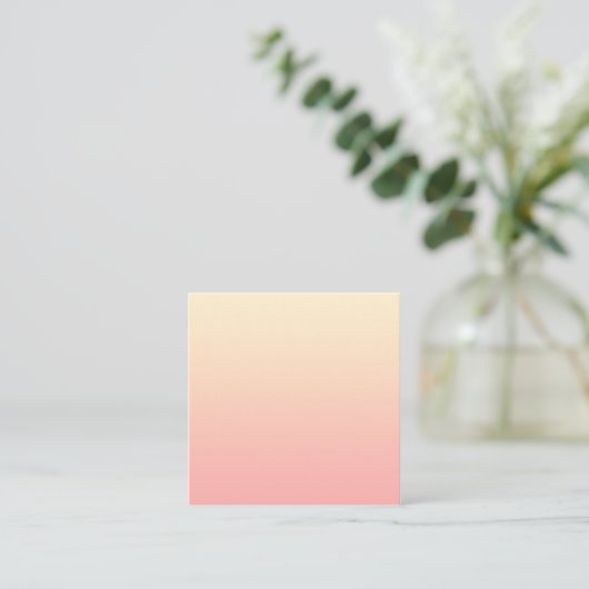 Light Yellow and Pink Gradient スクエア名刺 (スタンド正面)