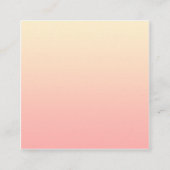 Light Yellow and Pink Gradient スクエア名刺 (正面)