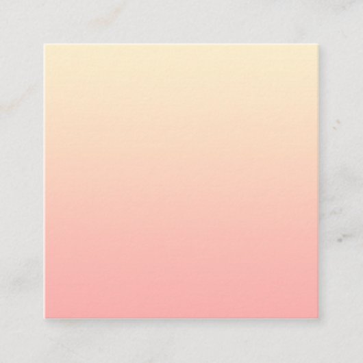 Light Yellow and Pink Gradient スクエア名刺 (正面)