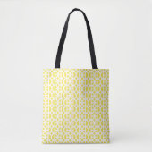 Light Yellow Circular Pattern Tote トートバッグ (正面)