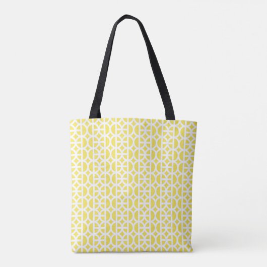 Light Yellow Circular Pattern Tote トートバッグ (裏面)
