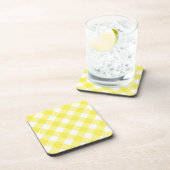Light Yellow Classic Gingham Pattern コースター (右側)