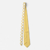 Light Yellow Jumbo Polka Dots Custom Necktie ネクタイ (裏面)