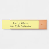 Light Yellow Plain Elegant Professional Modern サインプレート (正面)