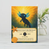 Lightborn Axolotl Glow Birthday  招待状 (スタンド正面)