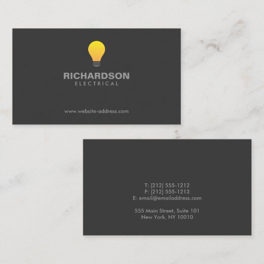LIGHTBULBロゴNo. 2名刺 名刺 (正面/裏面)